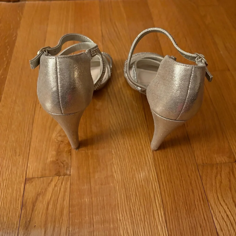 Strappy rhinestone heels
